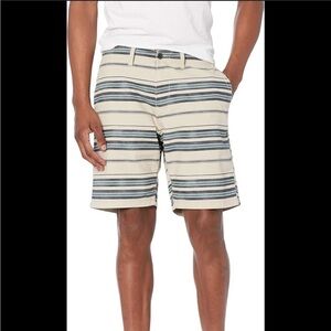 Lucky Brand Saturday Stretch Flat Front Striped Bermuda Shorts